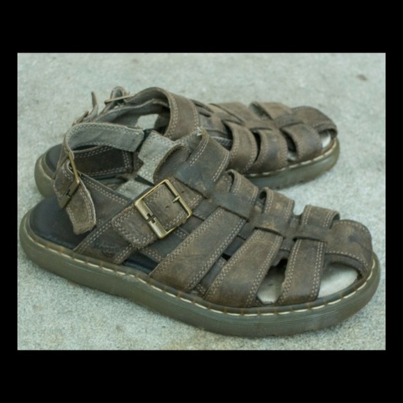 Dr Martens Fishermans Brown Leather Sandals 10 main image 5